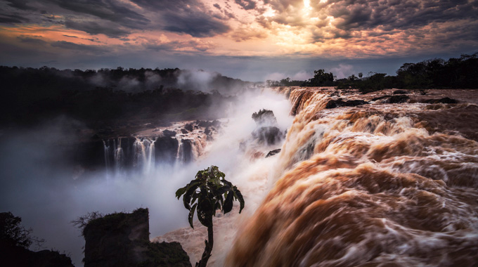 The Flood by Trent Kanemaki, showing Iguazu Falls.
