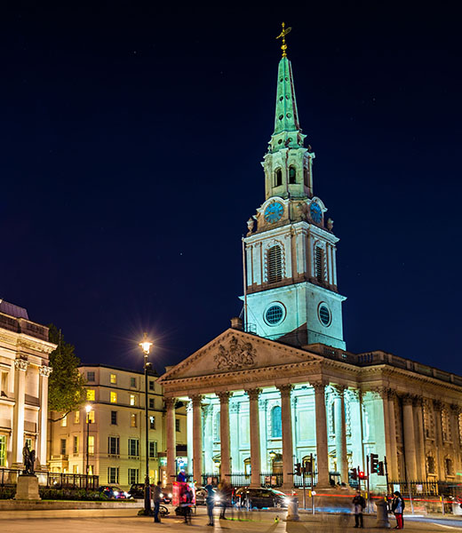 St Martin-in-the-Fields church on Trafalgar Square - London