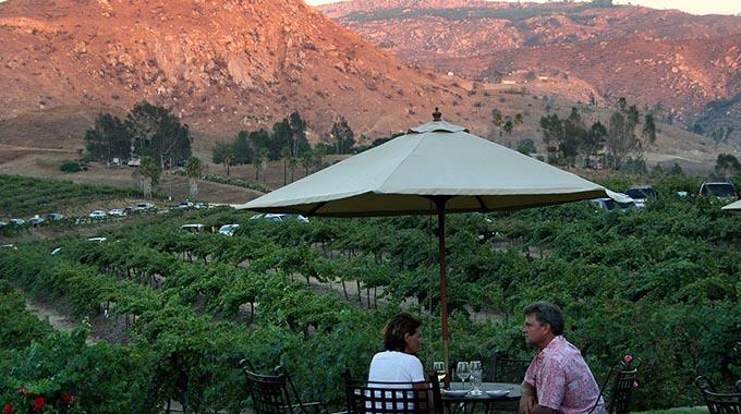 A couple relaxing at Orfila Vineyards and Winery