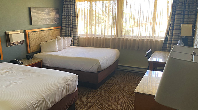 The author’s room at the Thunderbird Lodge overlooked the South Rim of the Grand Canyon.
