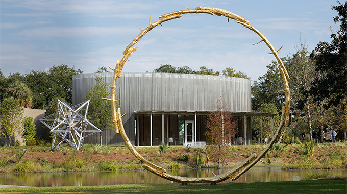 Ugo Rondinone’s monumental sculpture, “The Sun,” is among the celebrated works around the New Orleans Museum of Art within New Orleans City Park. | Photo courtesy New Orleans Museum of Art